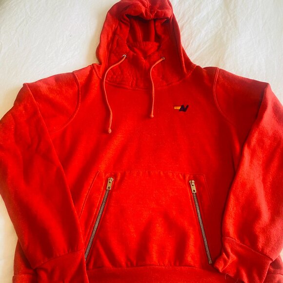 Aviator Nation Ninja OG Red Hoodie | Size Medium | Discontinued Color + Gold Zip - Picture 2 of 2